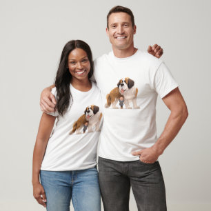 Cute Saint-Bernard Dog Animal Loving Cuddle Kids T-Shirt