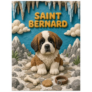 Cute Saint Bernard Puppy, Baby Dog Postcard