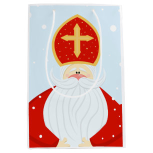 Cute Saint Nicholas    Medium Gift Bag