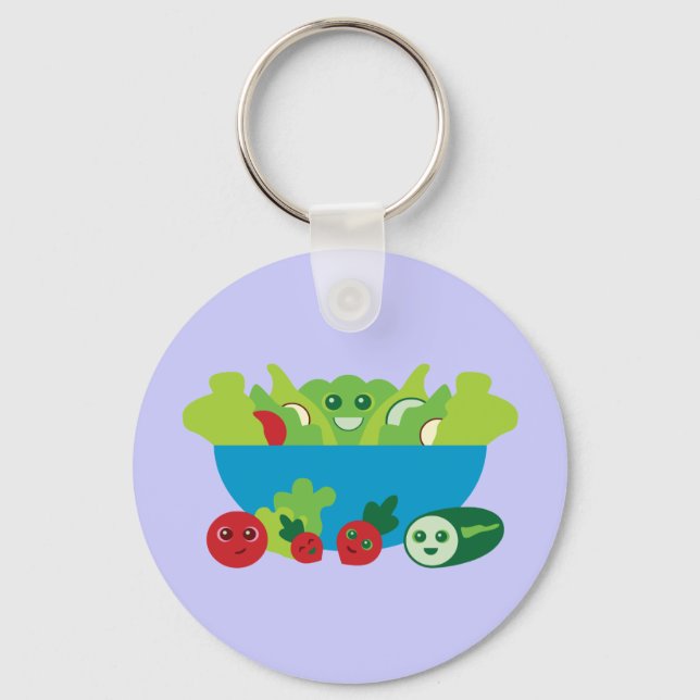 Cute Salad Key Ring (Front)