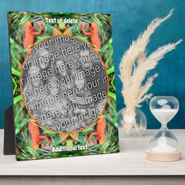 Cute Salamander Personalised Create Your Own Photo Plaque (Side)