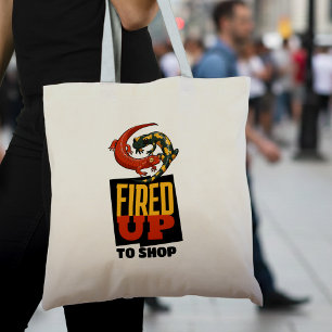 Cute Salamanders Fired Up To Shop Animal Cartoon Tote Bag