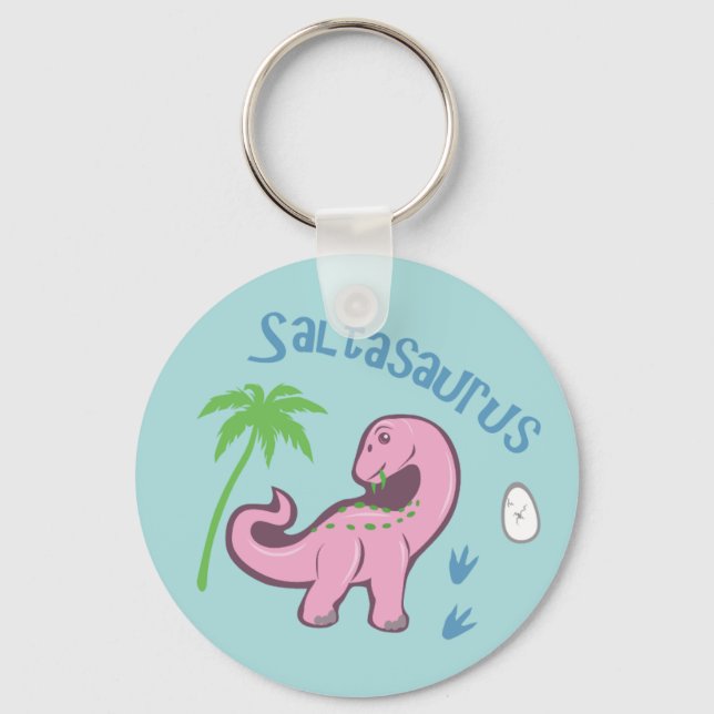Cute Saltasaurus Key Ring (Front)