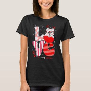 Cute Samoyed Dog Love Valentine Puppy T-Shirt