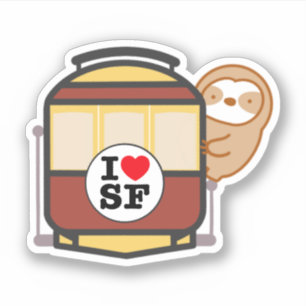 Cute San Francisco Cable Car Sloth