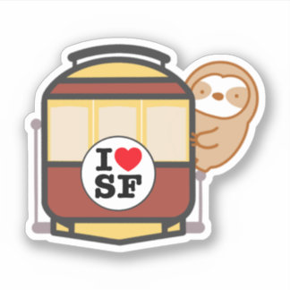 Cute San Francisco Cable Car Sloth