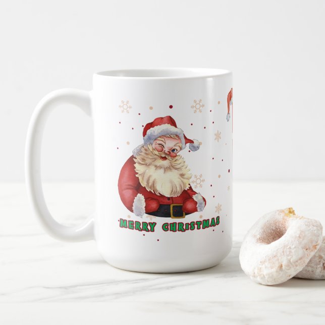 Cute Santa 15 oz Mug (With Donut)