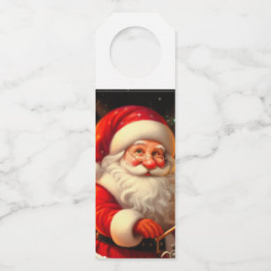 Cute Santa and Reindeer Bottle Tag