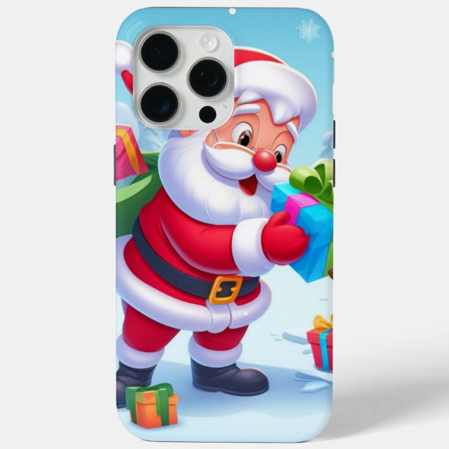 Cute Santa and Snowman  Case-Mate iPhone Case (Back)
