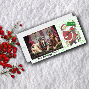 Cute Santa Animals Merry Christmas Holiday Card