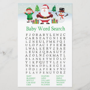 Cute Santa Baby word scramble game