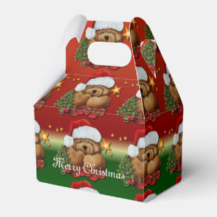 Cute Santa Bear Christmas Gable Favour Box 2