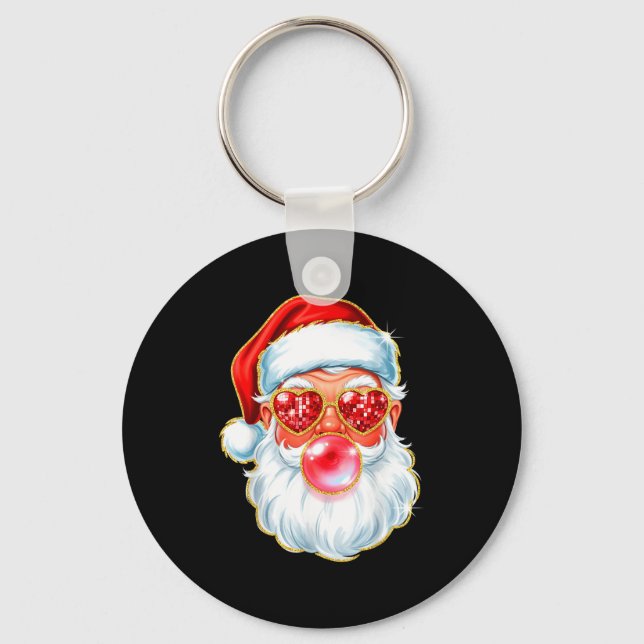 Cute Santa Bubble Gum For Women Teen Little Girls  Key Ring (Front)