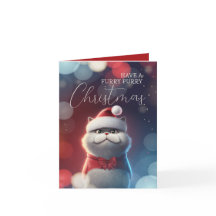 Cute Santa Cat Furry Christmas