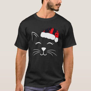 Cute Santa Cat Lover Christmas Funny Xmas Kitty T-Shirt