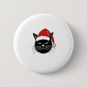 Cute Santa Cat Lover Christmas Men Women Kids T-Sh 6 Cm Round Badge