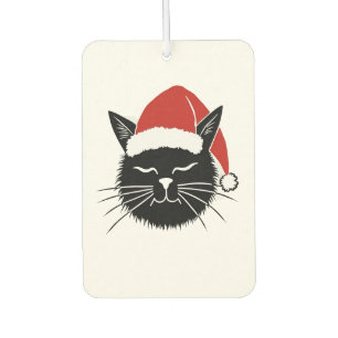 Cute Santa Cat Lover Christmas Men Women Kids T-Sh Car Air Freshener