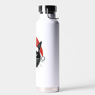 Cute Santa Cat Lover Christmas Men Women Kids T-Sh Water Bottle