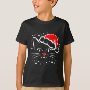Cute Santa Cat Lover Christmas Men Women Kids  T-Shirt