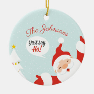 Cute Santa Christmas Ceramic Tree Decoration