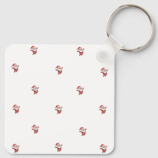 Cute Santa Christmas Design Key Ring