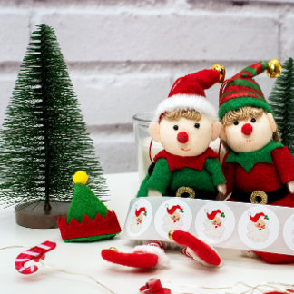 Cute Santa Christmas Envelope Sticker