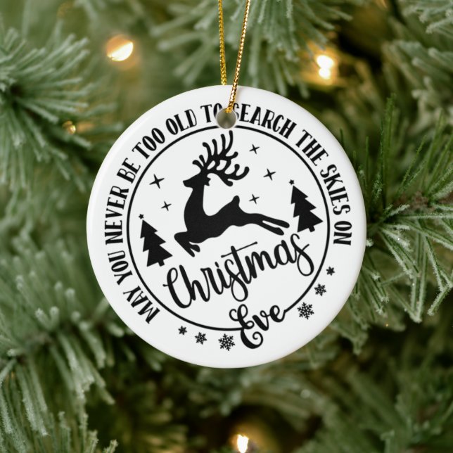 Cute Santa Christmas Eve Christmas Ceramic Tree Decoration (Tree)