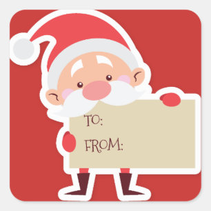 Cute Santa christmas Gift Sticker