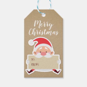 Cute Santa Christmas Gift Tag