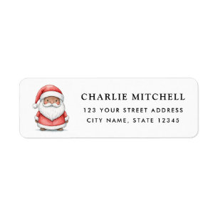 Cute Santa Christmas holiday return address
