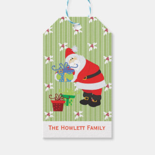 Cute Santa Christmas Personalised Gift Tags