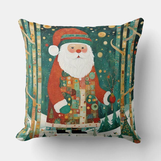 Cute Santa Christmas Pillow (Front)