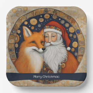 Cute Santa Christmas Plate