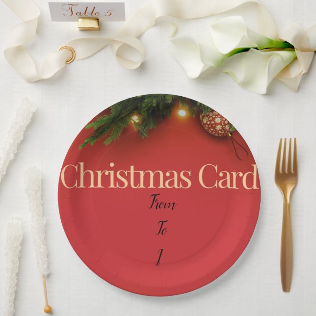 Cute Santa Christmas Plate – Festive Holiday Gift  (Wedding)