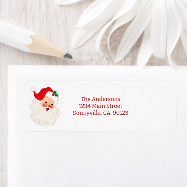 Cute Santa Christmas Return Address (Insitu)