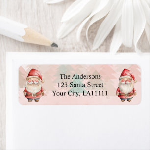 Cute Santa Christmas Return Address Label