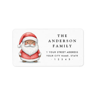 Cute Santa Christmas return address Label