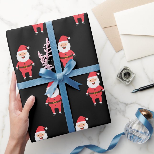 Cute Santa Christmas Wrapping Paper (Gifting)