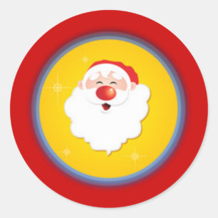 Cute Santa Classic Round Sticker