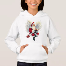 Cute Santa Claus Angel Kids Hoodie Tee