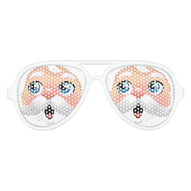Cute Santa Claus Aviator Sunglasses (Front)