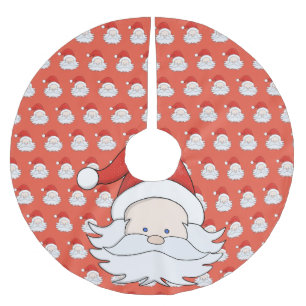 Cute Santa Claus Brushed Polyester Tree Skirt