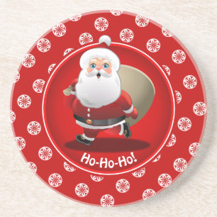Cute Santa Claus Cartoon Coaster