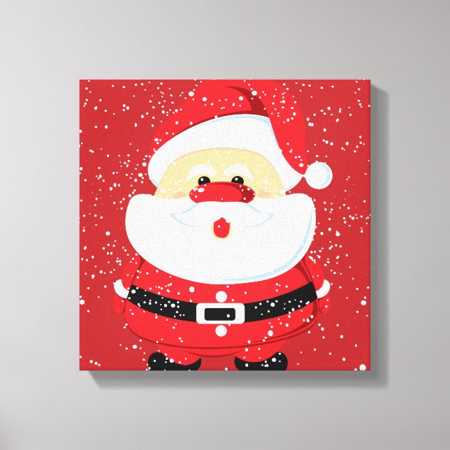 Cute Santa Claus Christmas custom Canvas Print (Front)