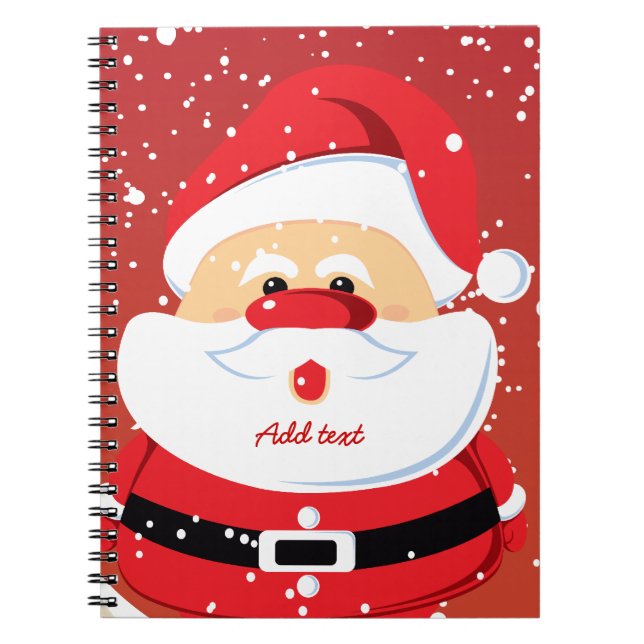 Cute Santa Claus Christmas design Notebook (Front)