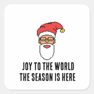 Cute Santa Claus Christmas Design Square Sticker