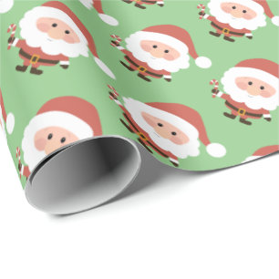 Cute Santa Claus Christmas Gift Wrapping Paper