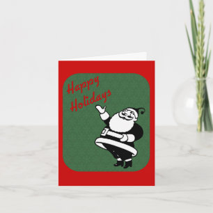 Cute Santa Claus Christmas Holiday Card