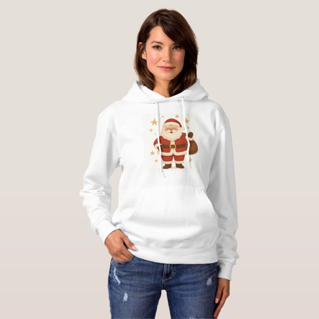 Cute Santa Claus Christmas Hoodie (Front Full)