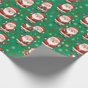 Cute Santa Claus Christmas Pattern Wrapping Paper